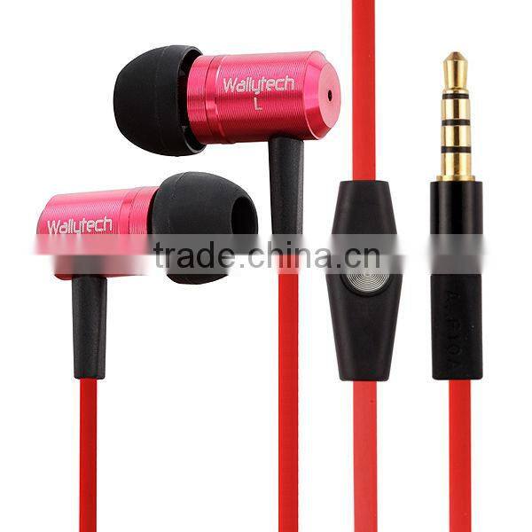 Flat cable Earbuds With Mic