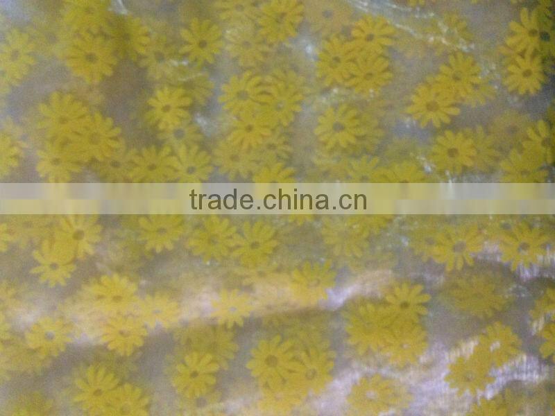 flocking organza fabric