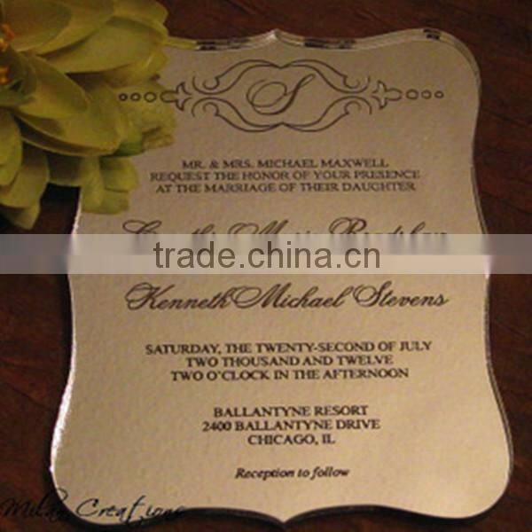 Acrylic Laser Cut Wedding Invitation Card