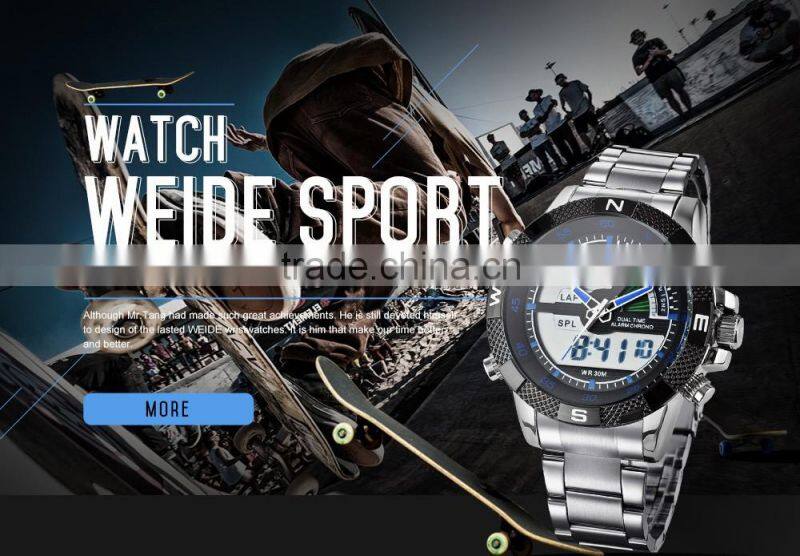 WEIDE WH1104-5 Latest Watches Design For Men Stainless Steel Watch Big Dial Mans Watch