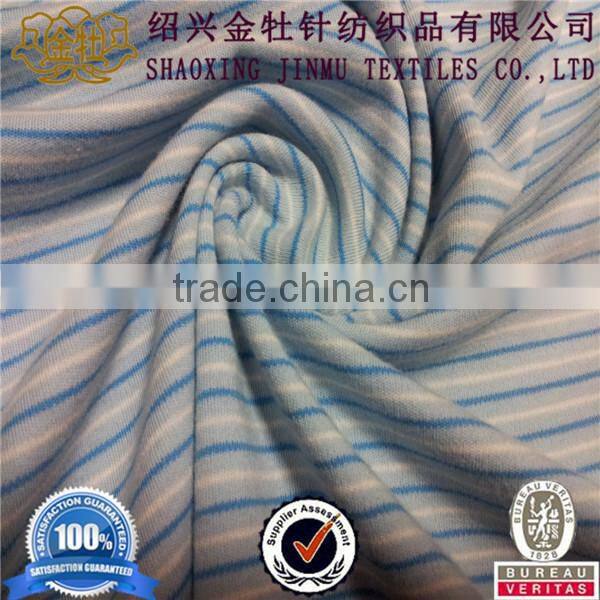 Jinmu textile 100% cotton knit interlock fabric for sportswear