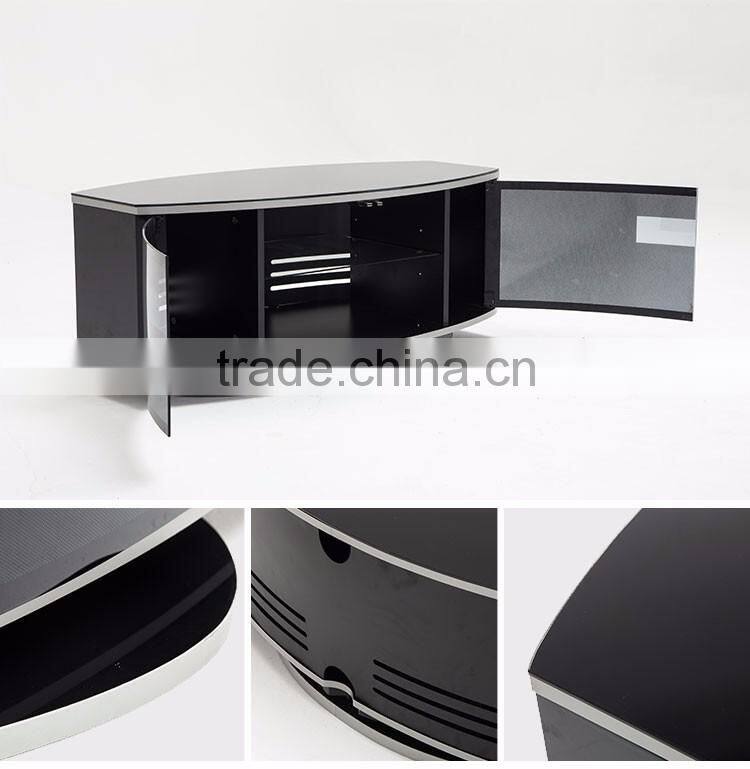Bedroom Lcd Crystal Glass Extension Tv Stands Made In China