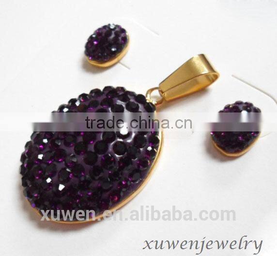 fox shape IPG gold plated stainless steel jewelry set