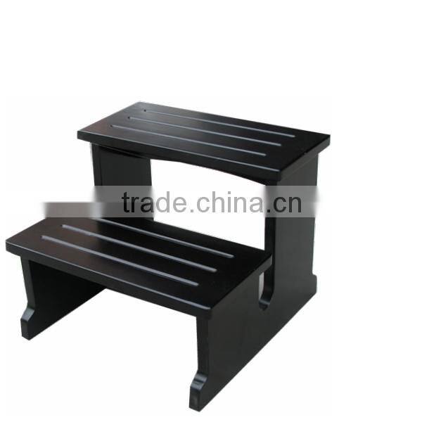 good quality spa salon furniture ,2000# S mooth Solid Wood Foot Step Trolley, beauty facial trolley , beauty stool