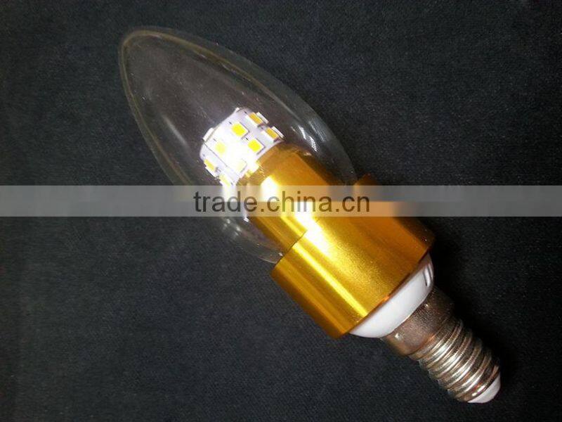 Best price 360 degree led candle light CE ROHS 5W 500lm warm white led candle light
