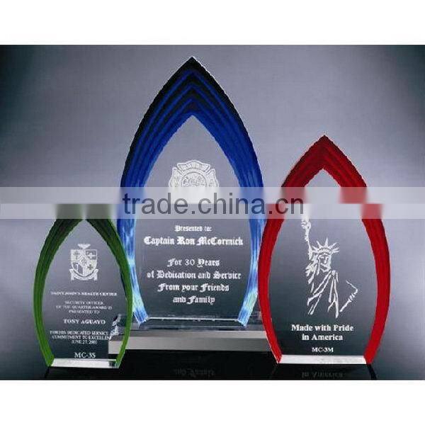 Bottom price Best-Selling crystal glass awards trophies
