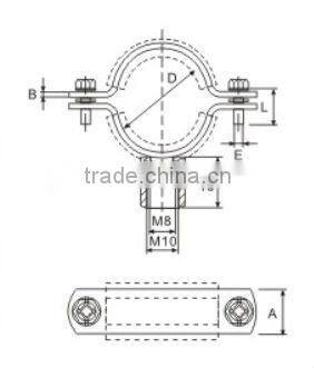 welding clamps M8+10 with rubber