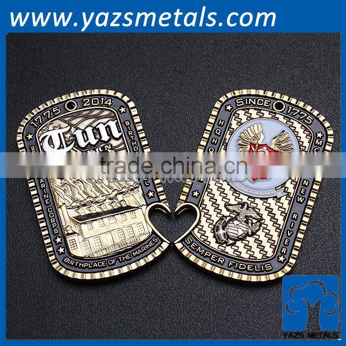 Low price metal customised metal singapore souvenir coin