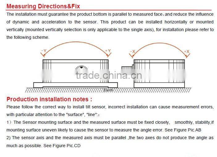 ACA626T High Accuracy Tilt Sensor with Full Temperature Compensation