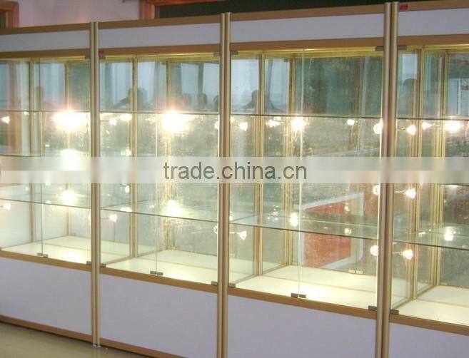 wooden glass display showcase for wine