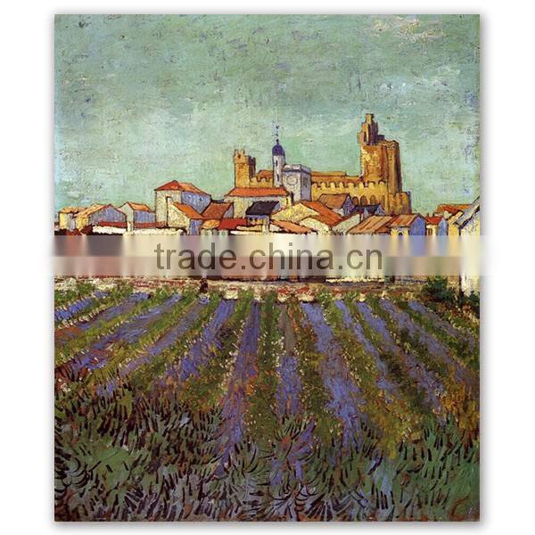 ROYI ART Van Gogh Oil Painting handing on wall decor of Two Poplars on a Hill