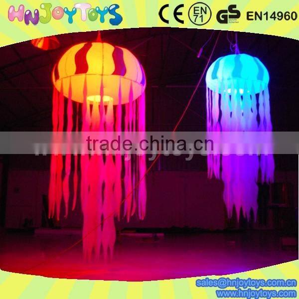 Party decoration inflatable led jelly fish lamp