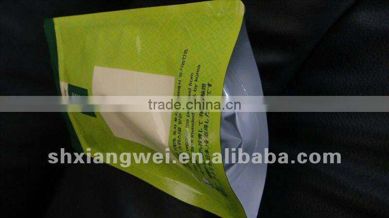 stand up zip lock silver aluminium foil laminate pouches for snacks