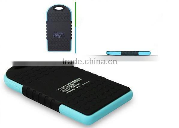 2015 china suppliers solar energy power bank 5000mah waterproof solar power bank