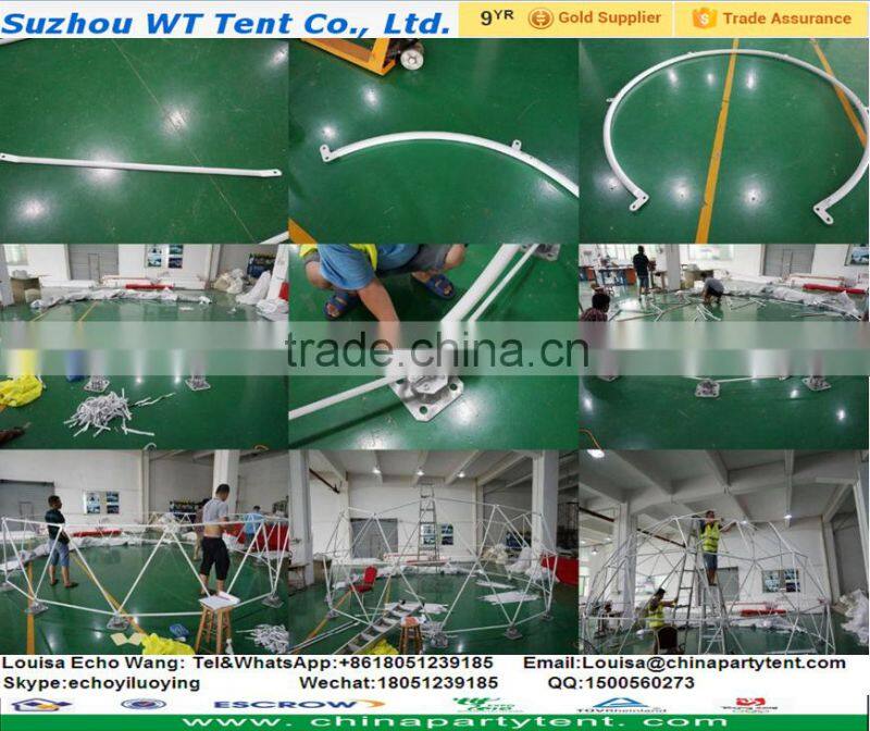2016 Steel frame geodesic dome tent for party wedding