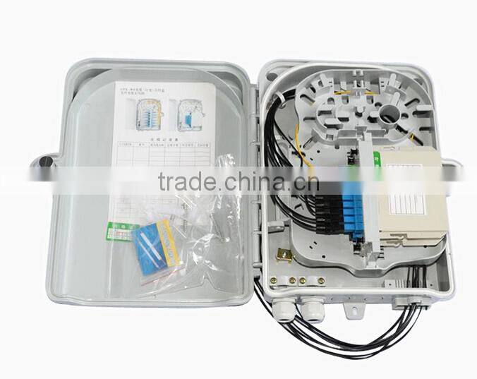 12 core/8 core FTTH metal/plastic outdoor fiber optic distribution box/optical terminal box