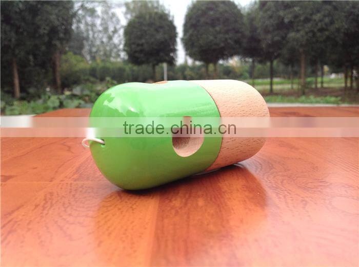 Memory green solid pill kendama,hot sell 5 holes capsule kendama