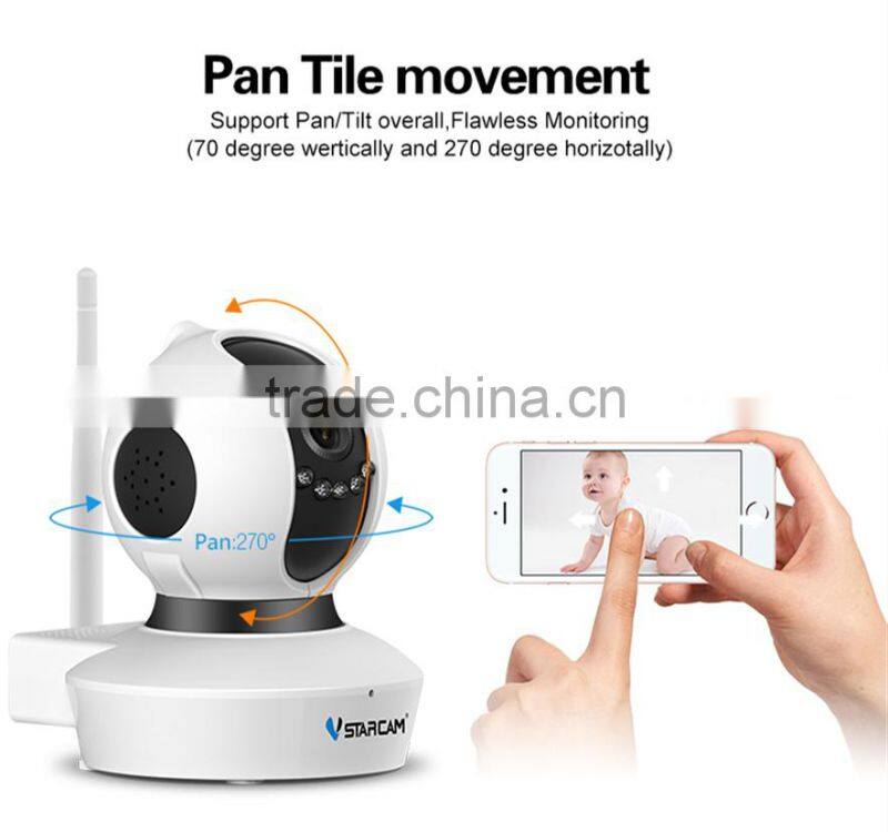 Hotsale VStarcam 2.0MP Pan tilt IP CCTV night vision 128GB TF card support full hd cctv camera