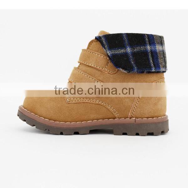 2016 Designer Wheat Color Leather Ankle Shoes for Baby Boys