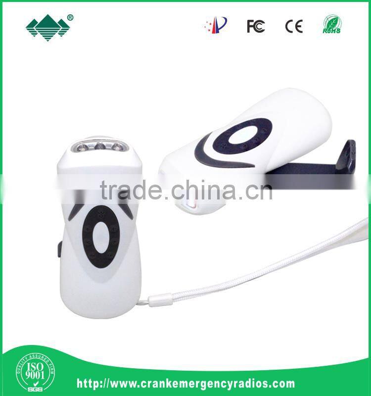 USB Charger LED Flashlight Dynamo Radio Lantern Antenna Speaker