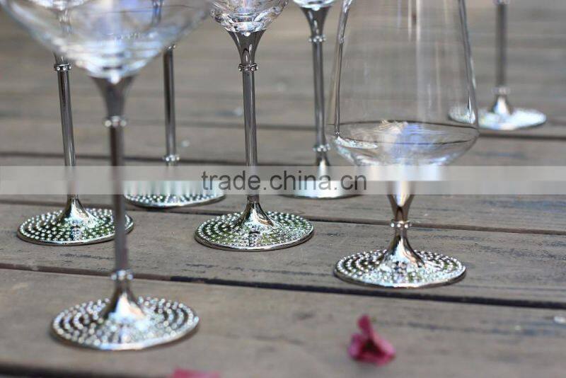 Custom Wine Glass Glitter Gold Vodka Glasses Drinking Spirit Glass Crystal Juice Glassware