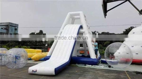 Green & white inflatable water trampoline, inflatable float water game for sale