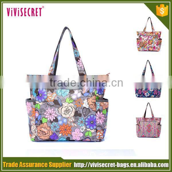 vivisecret Hot Sale Super Soft handbag Mom baby Bag with flower printing