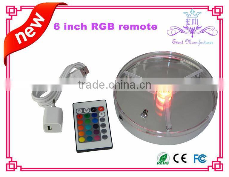 Battery Operated LED vase base light 15cm led bottle base light for wedding /party