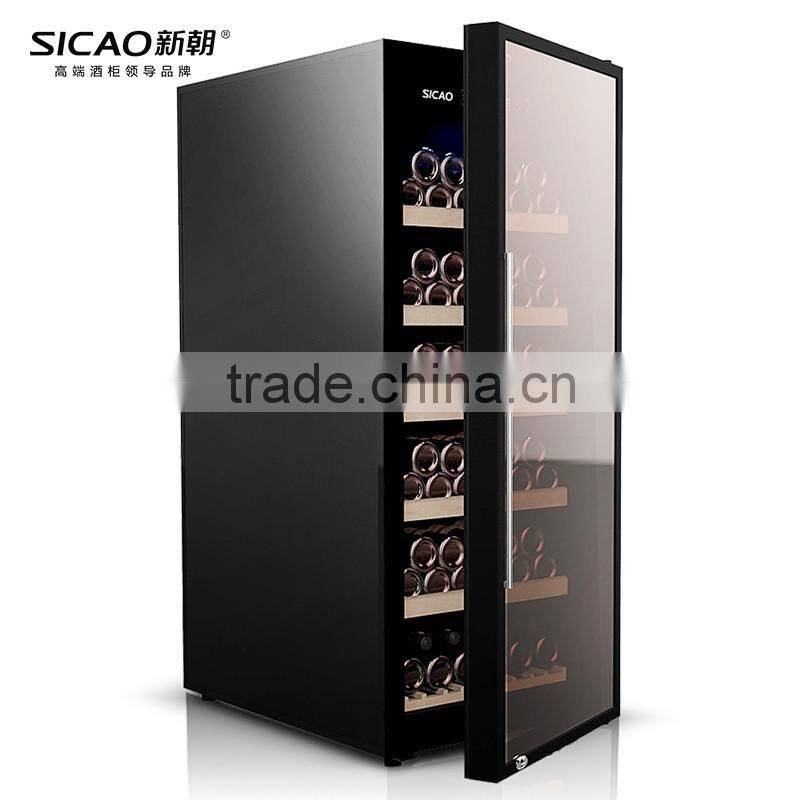 133L~490L 52~190 Bottles LED Temperature Control Compressor Wine Cellar With Glass Door Sicao Wine Cooler