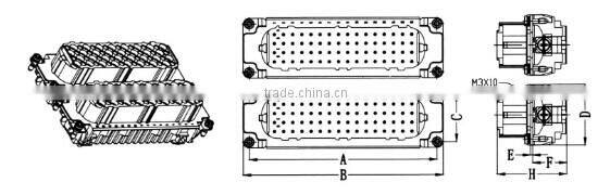 High quality antique heavy duty multipin connector