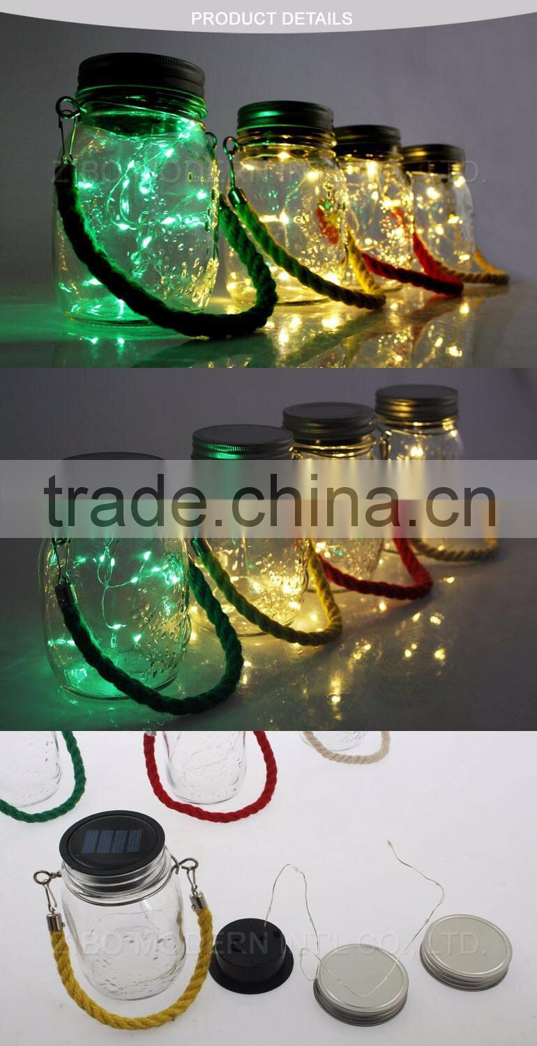 mason jar manufacturer outdoor solar powered led glass mason jar