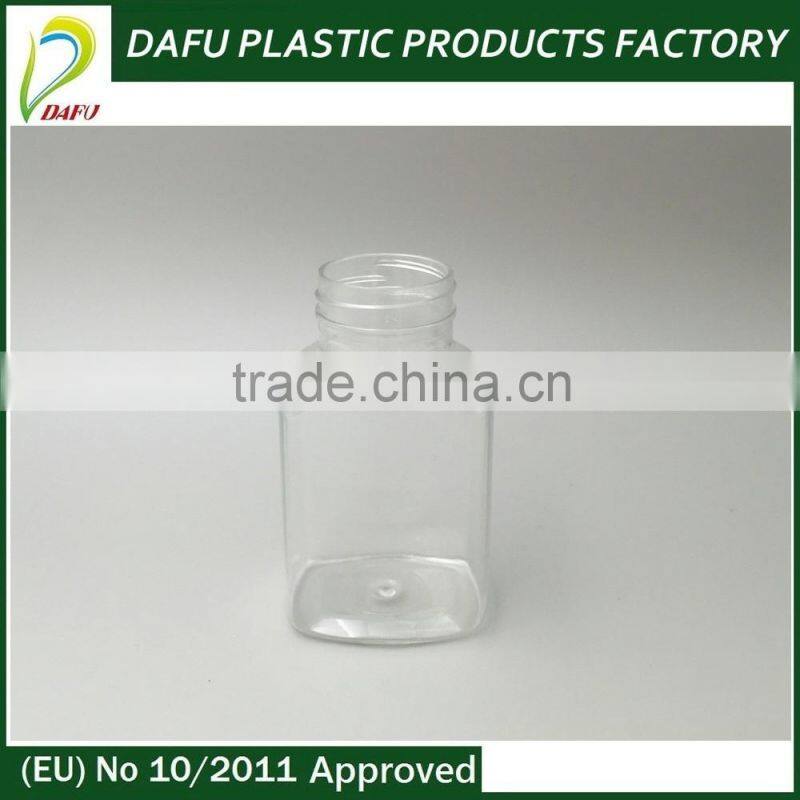 Factory wholesale rectangle 160ml white medical pet plastic bottles