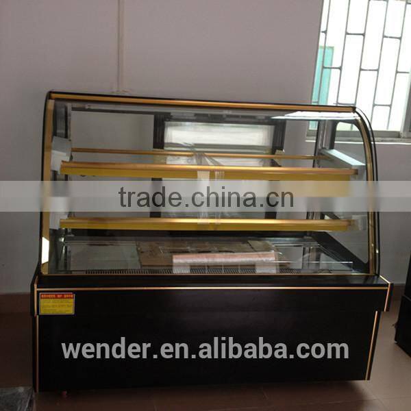New style golden frame commercial counter cake display