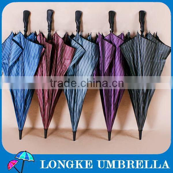 good quality different colors of stripe golf umbrella