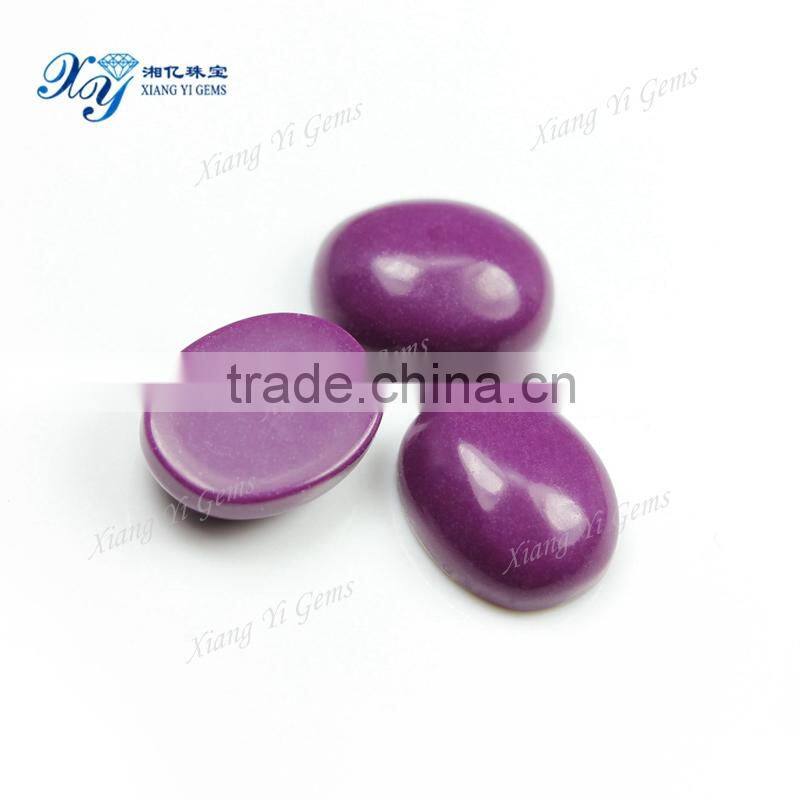 China gold supplier7x9mm purple gemstones oval shape cabochon light purple gemstone for decoration semi precious gemstones