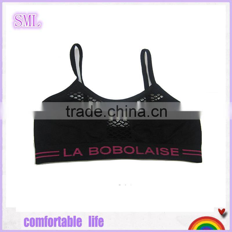 2015 black sexy transparent teenager girls see through bra