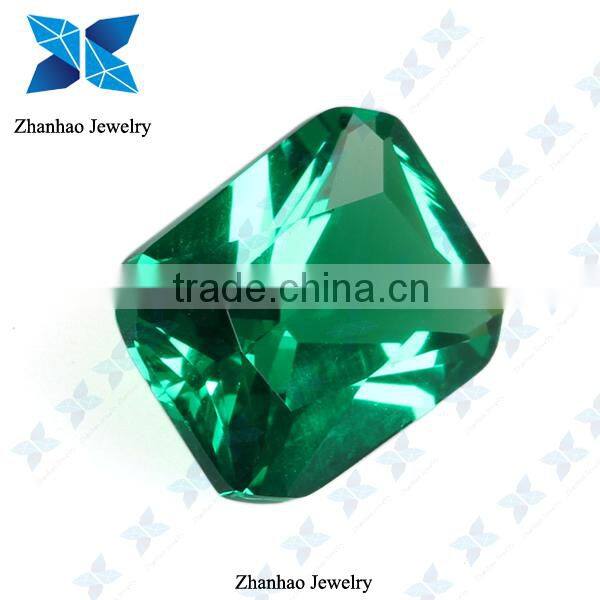 Wuzhou hot sale green octangle raw material spinel stone