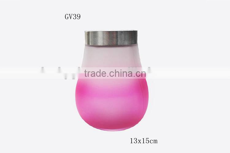 Decorative table top flower glass vases for carnation