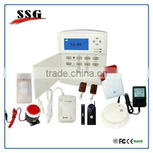 wireless home smart security alarm system with big LCD,CE,FCC,RoHS certificates