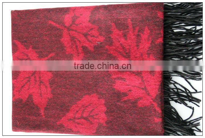 100% wool print scarf