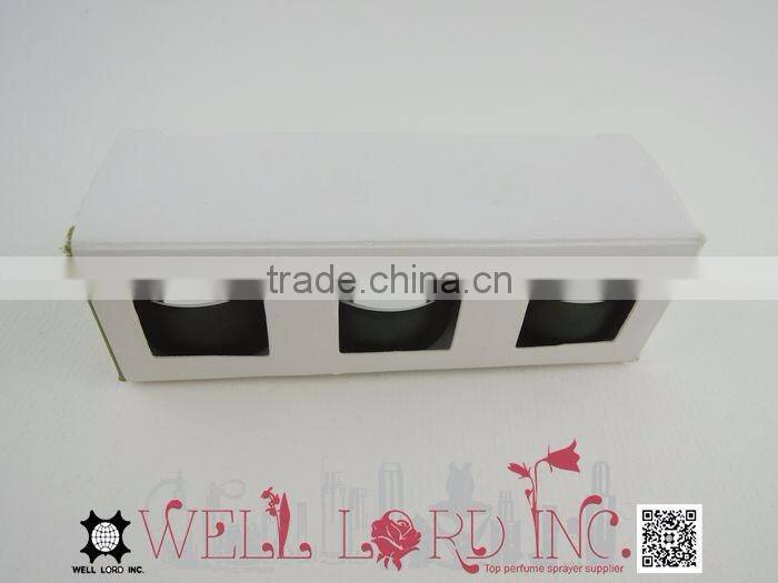 Simple style white & green printing paper box with three jars