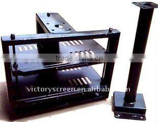 3D cinema silver screens with black and eyelet