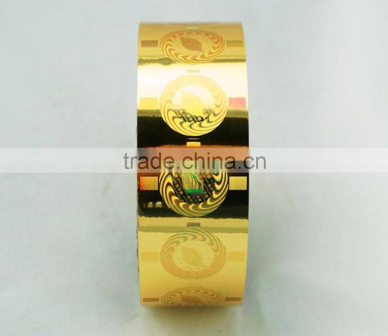 PET material Gold Hot Stamping Film for Textile Clothing T-Shirt with individual design for Wholesale
