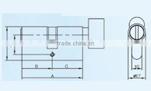 High Quality tri-circle bathroom cylinder