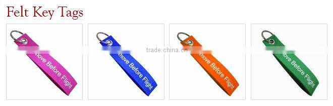 Custom Embroidered Keytag Crew Remove Before Flight