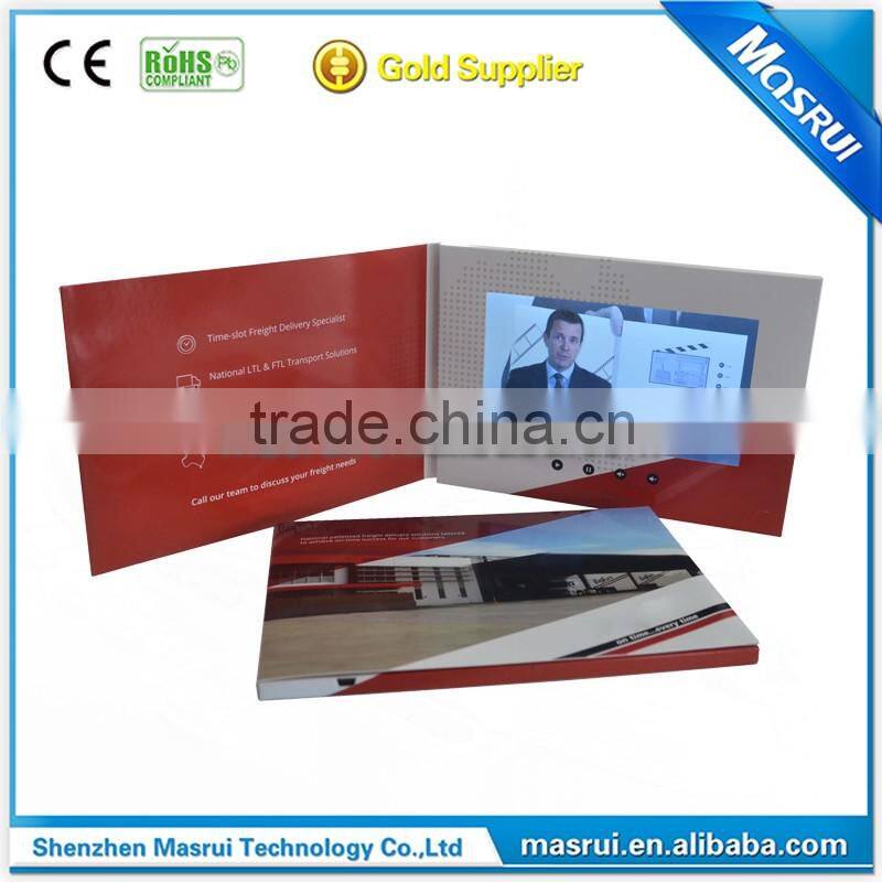 A5/A4 7 inch lcd video brochure card