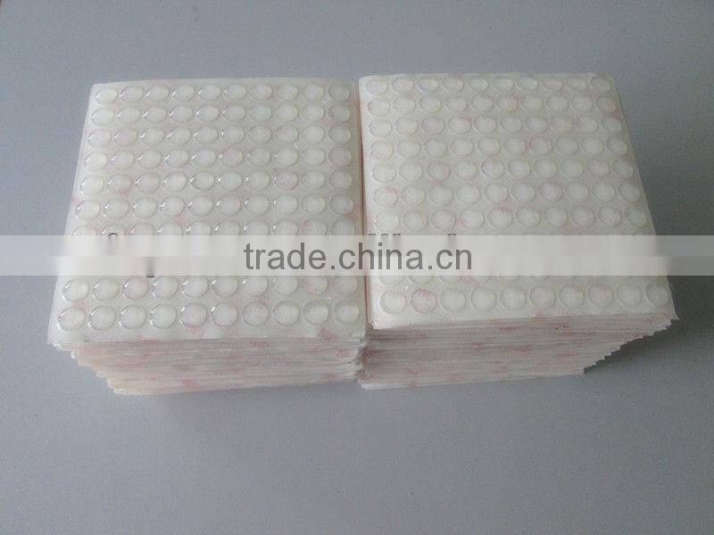 Clear adhesive bumper