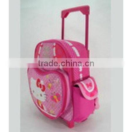 Small Rolling Backpack trolley school bags Garden New School Book Bag(YX-Z082)