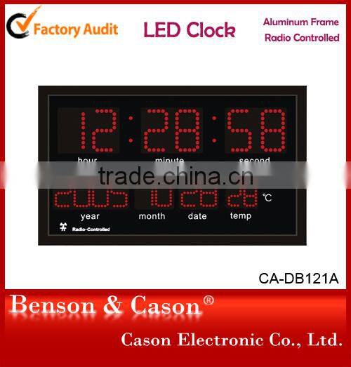 2015 Aluminium Muslim Azan LED Wall Clock Made In China