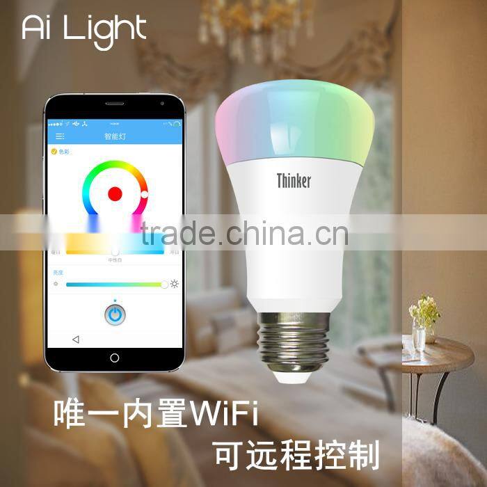 dimmable rgbw 5W smart wifi led bulb light